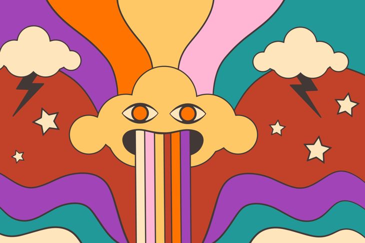 60s 70s Retro psychedelic Illustration