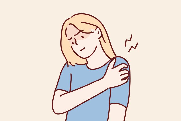 Woman with muscle pain