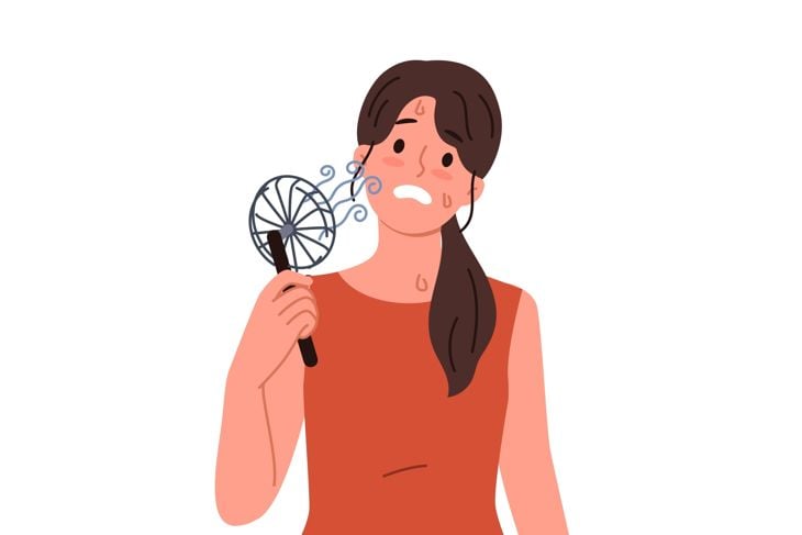 Woman experiencing menopause 