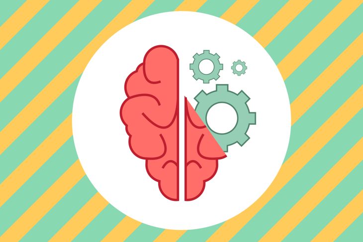 Icon of brain and gear