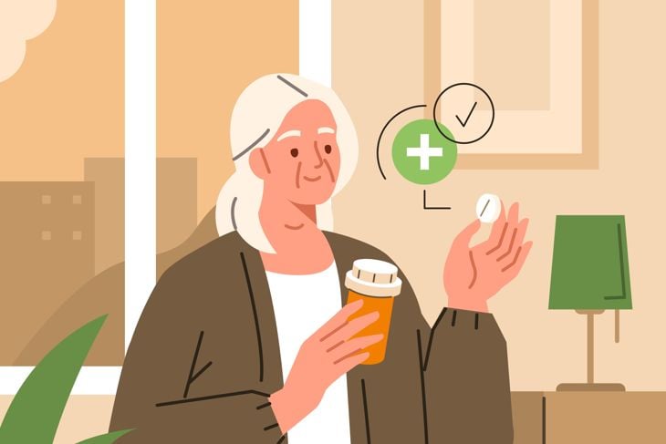 Taking pills concept