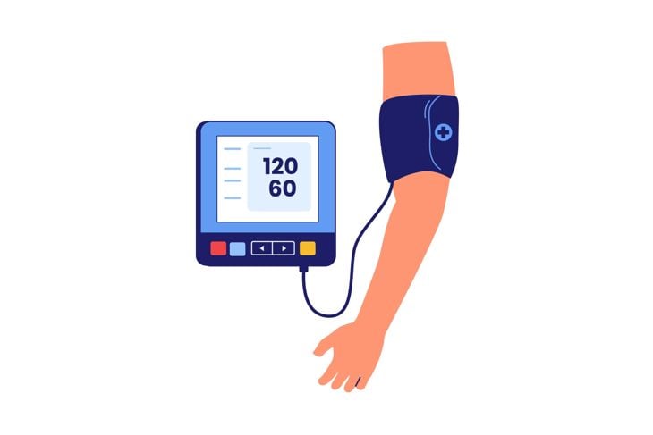 Illustration of Blood Pressure Measurement