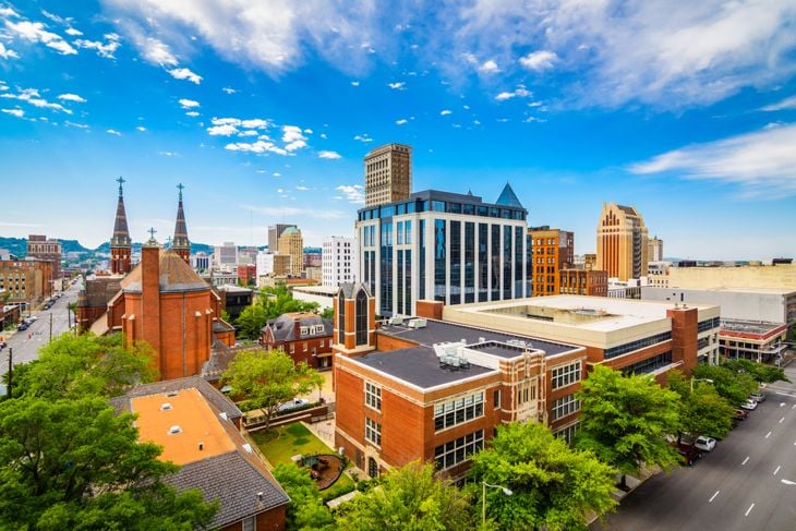 Birmingham, Alabama, USA downtown city skyline.