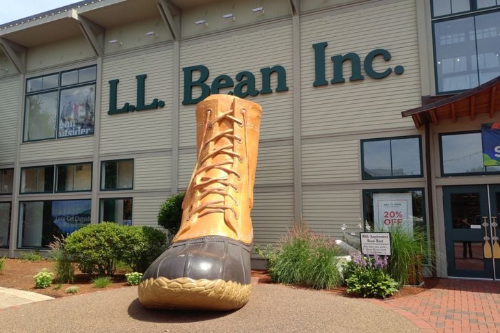 Famous giant snow boot at the L.L.Bean Flagship Store