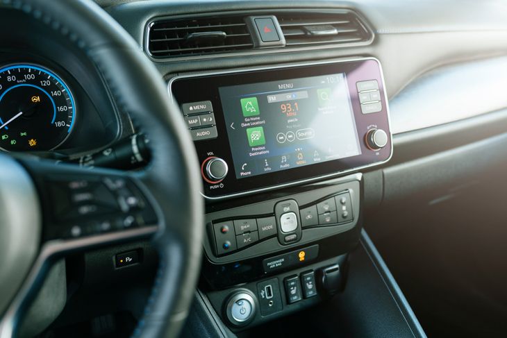Interior Of a Brand New 100% Electric Nissan Leaf