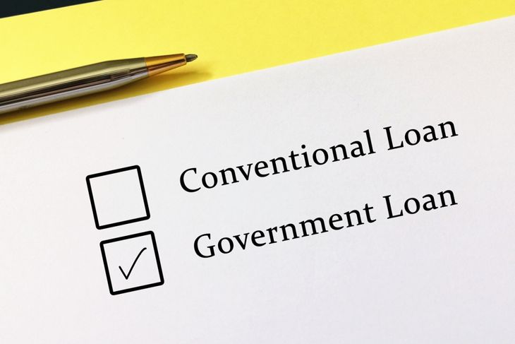 One person is answering question about plan. He is choosing government loan over conventional loan.