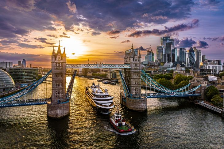 Atlas Voyages Cruise Ship World Navigator departs London