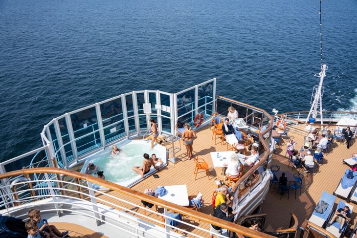 Italian Cruise Ship Diadema in North European cruise to Norway fjords
