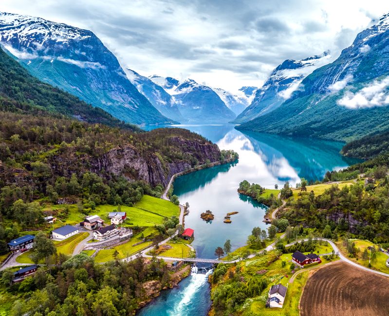 Beautiful Nature Norway aerial photography.