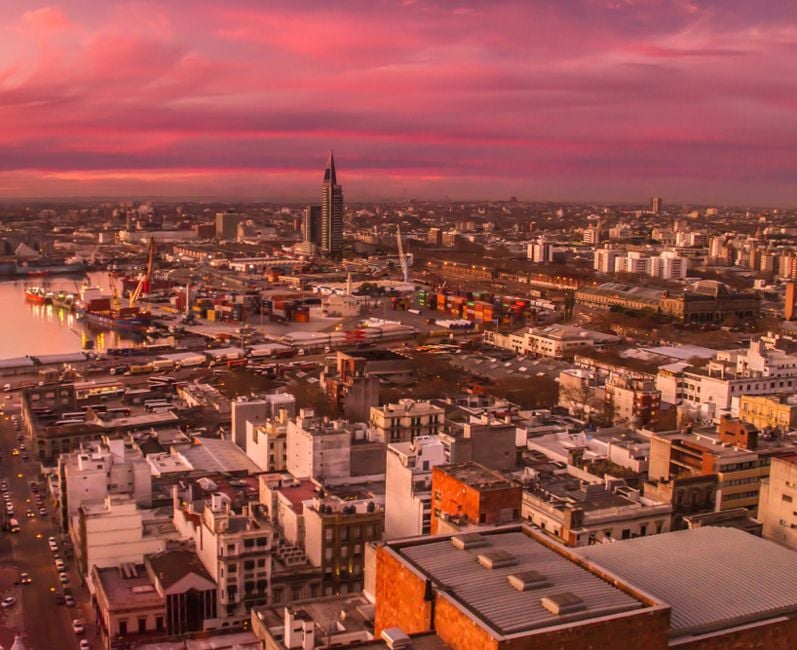 Montevideo at sunset, Uruguay
