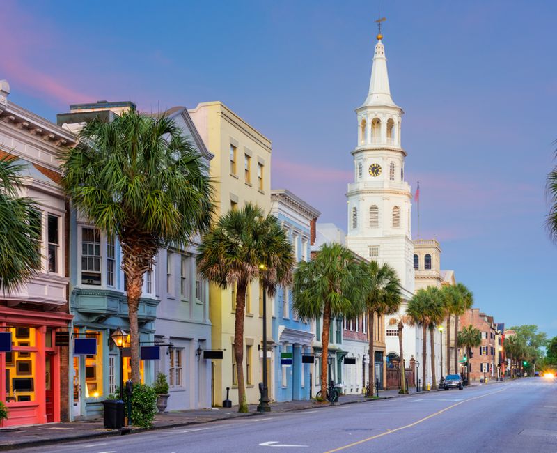 Charleston, South Carolina, USA in the French Quarter.