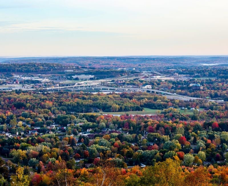 Wausau, Wisconsin in autumn