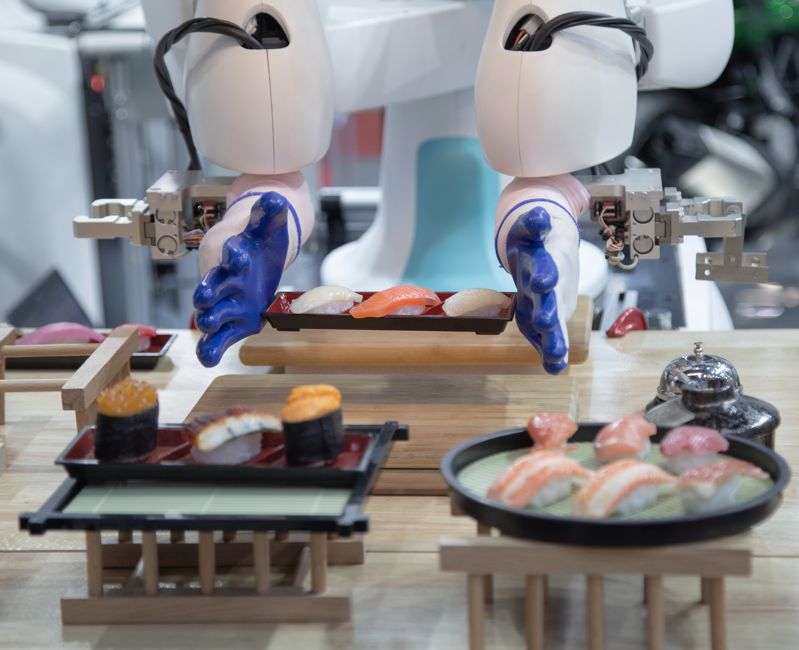 Robot making sushi