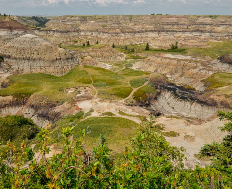 Hills in the Horseshoe Canyon, Drumheller, Alberta, Canada.