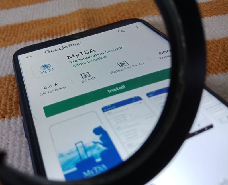 My TSA android apps displayed on google play store
