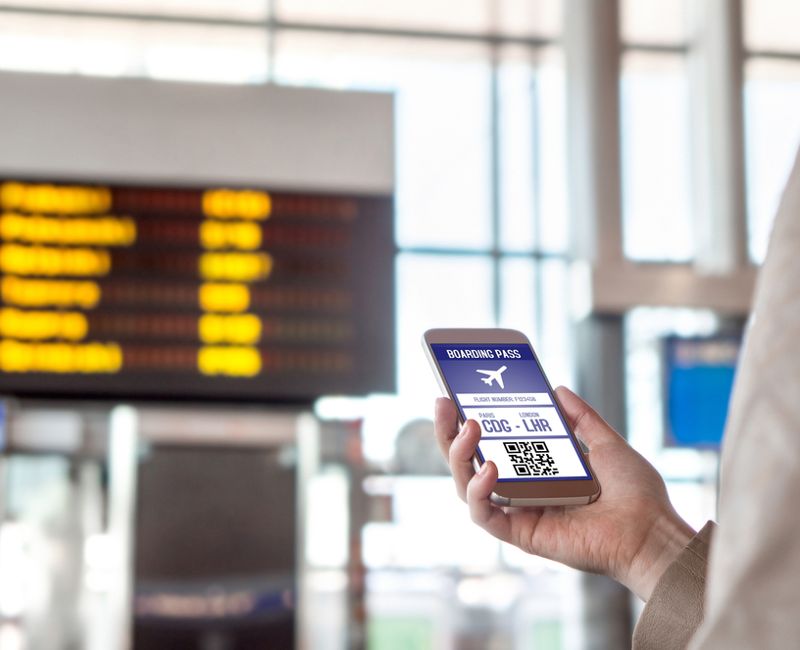 Boarding pass in smartphone
