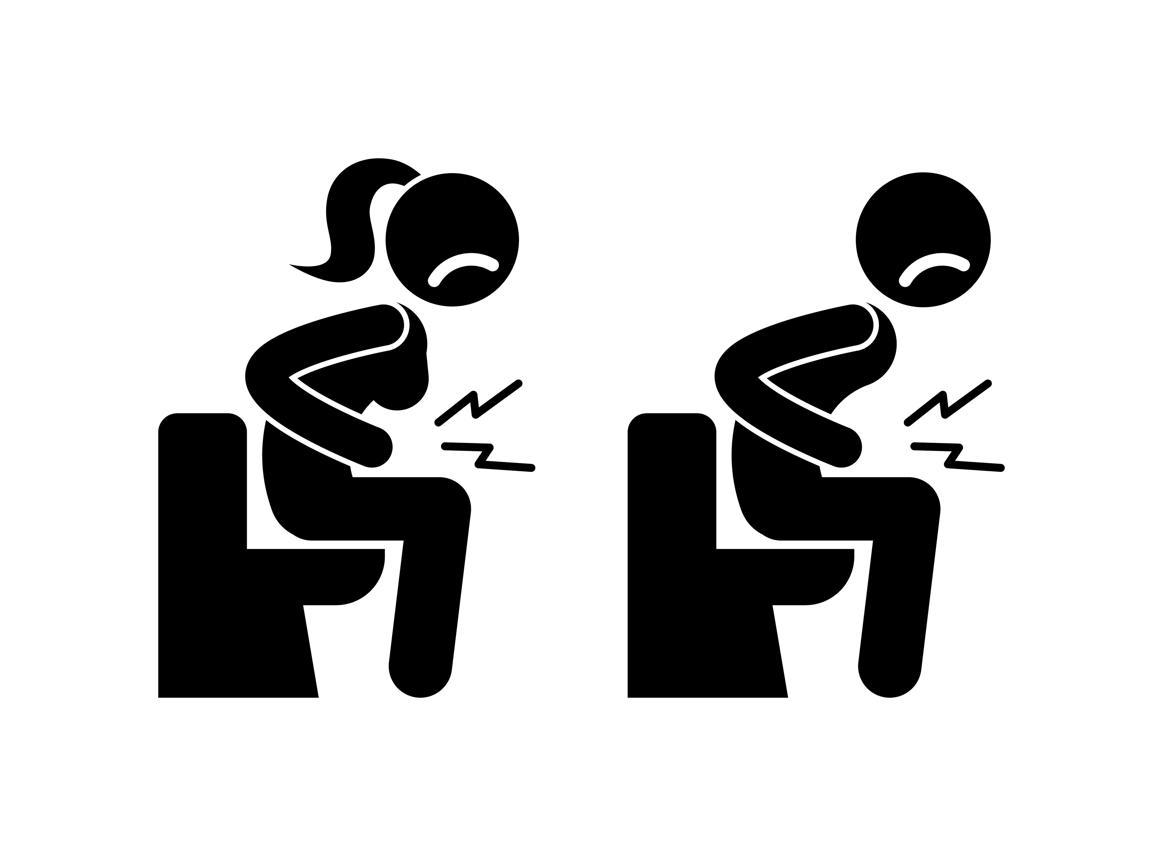 Diarrhea constipation vector icon