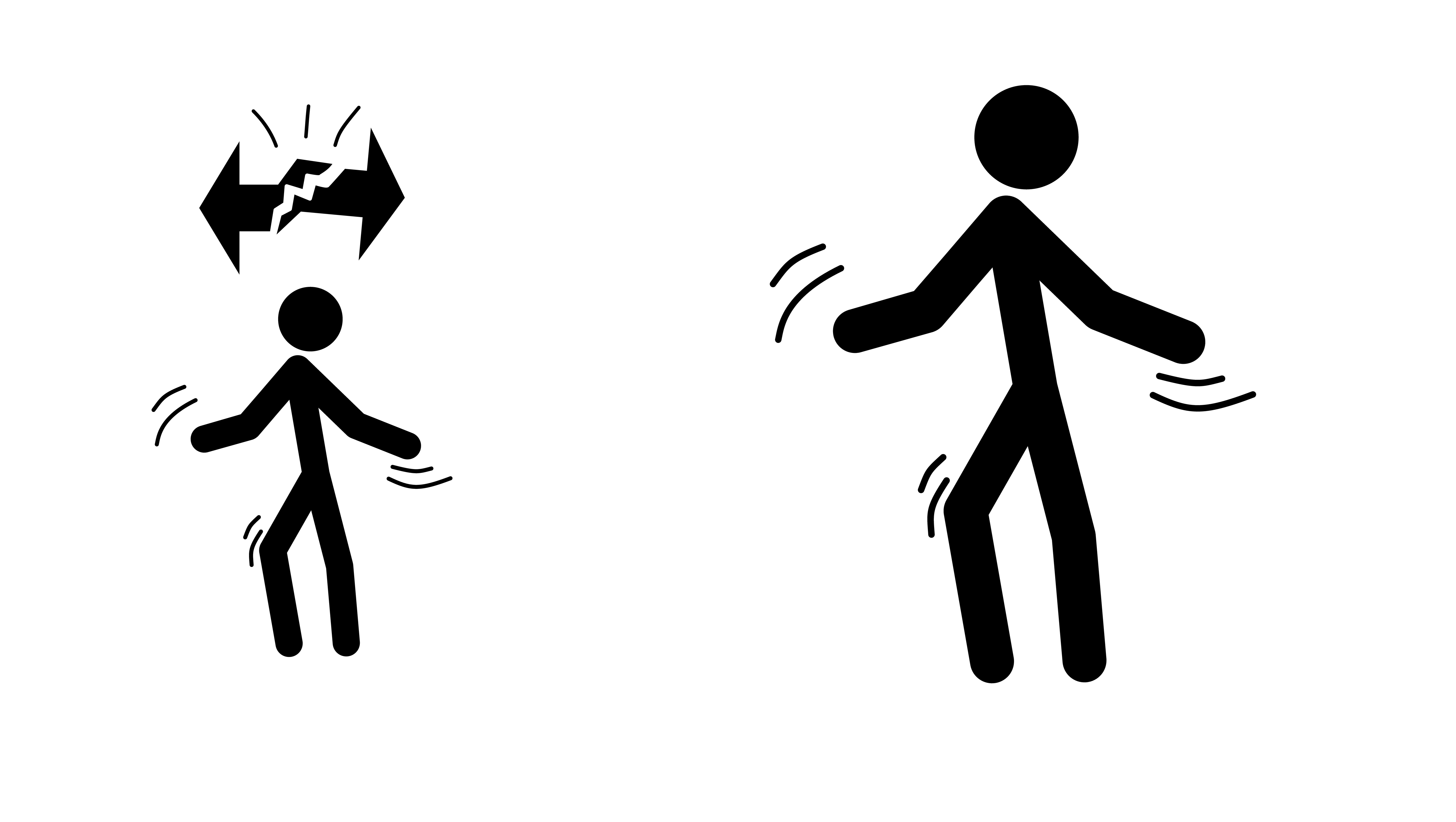 Loss of Coordination, black isolated silhouette
