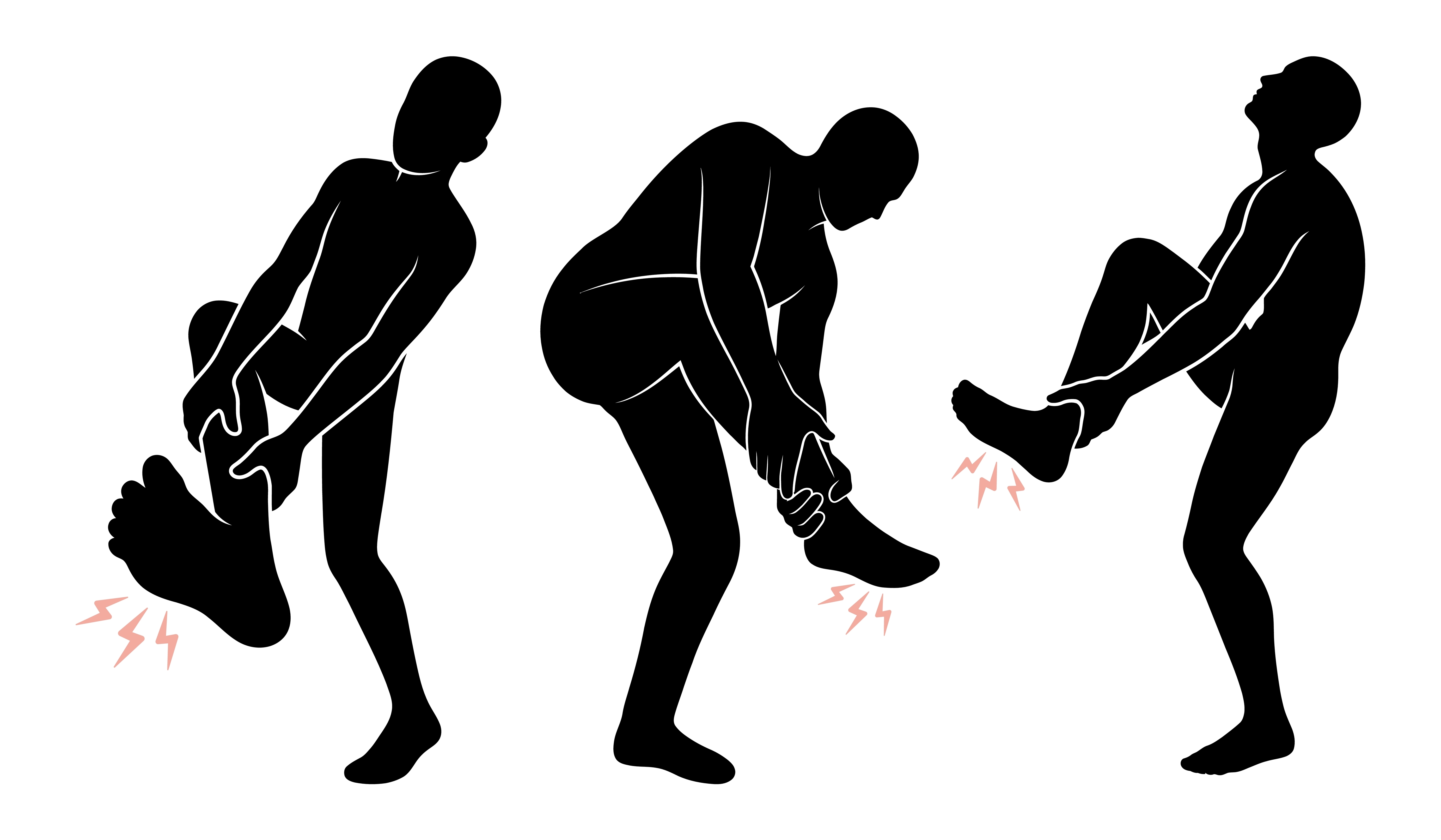Foot Pain and Ankle Injury Silhouette