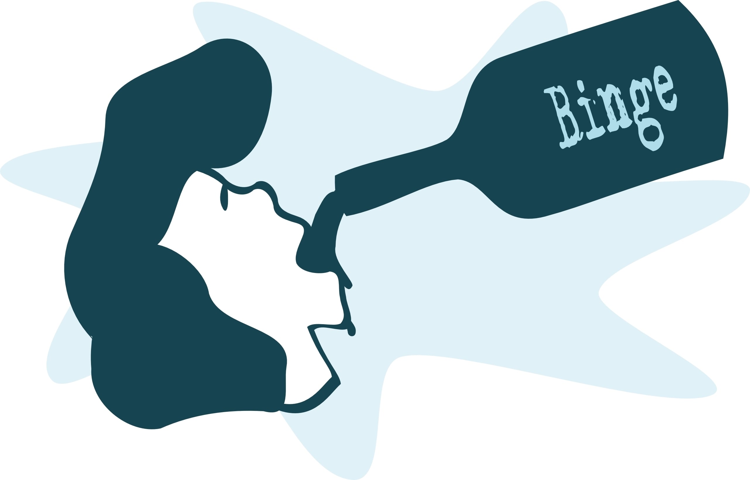 Binge drinking - vector.