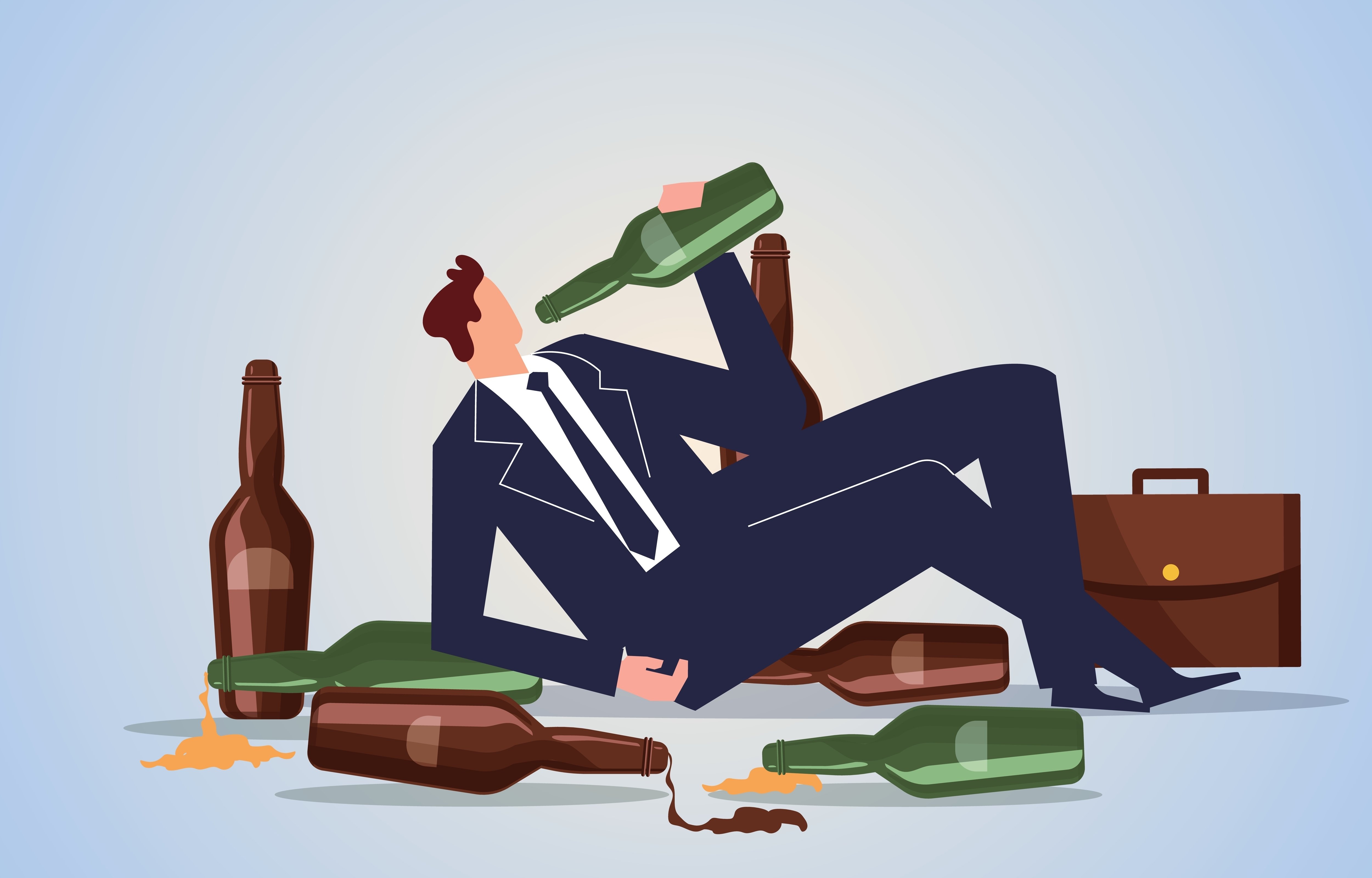 alcoholic businessman