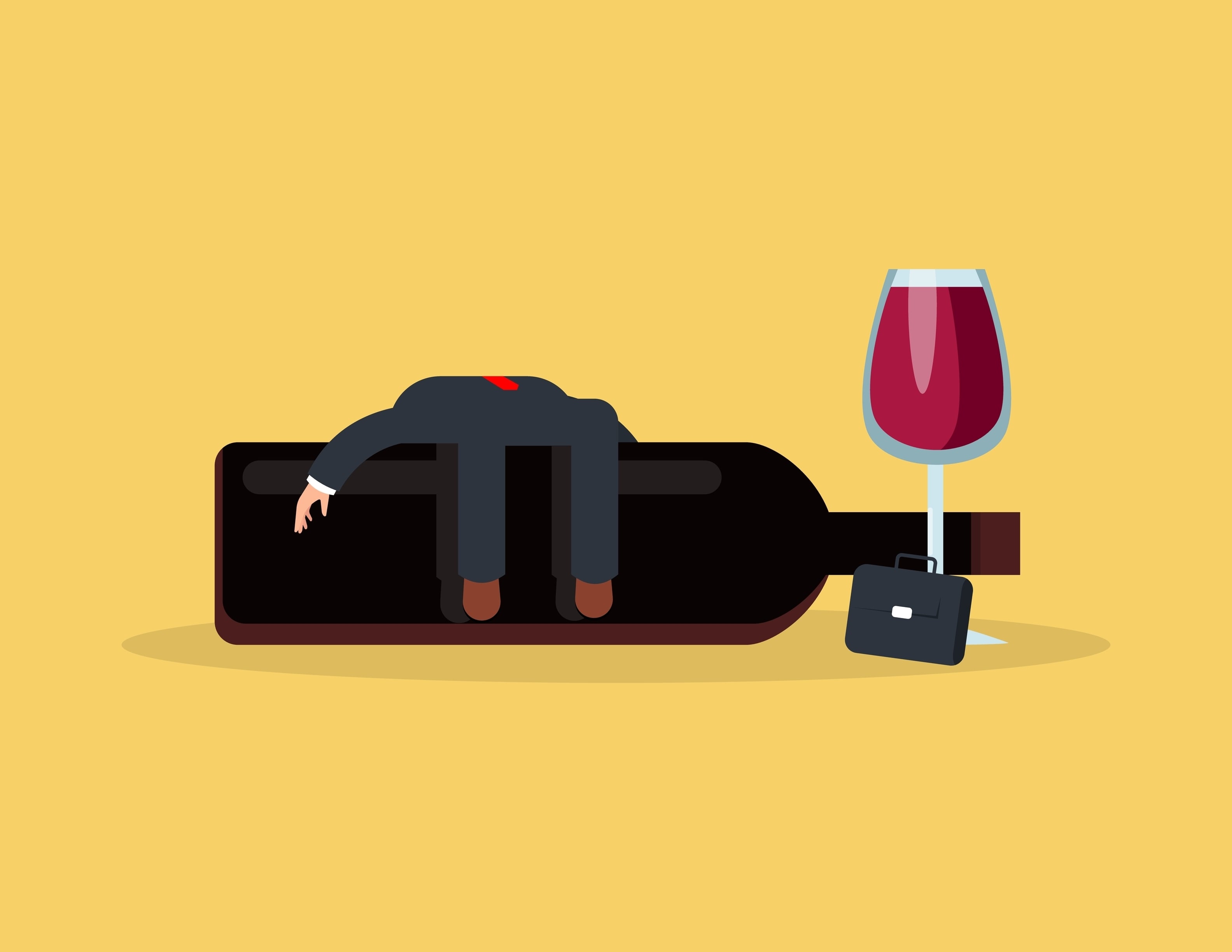 alcoholic man having alcohol drink addiction problem
